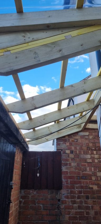 Pergola Install (Porch Roof)